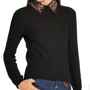 Alice+olivia Brooke Bird Embroidered Collars